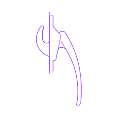 Buildings Window Locks Casement Handle Outline Icon Svg Set, Free Vectors File